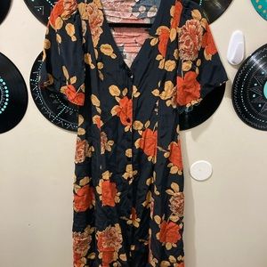 Floral Button-Up Dress